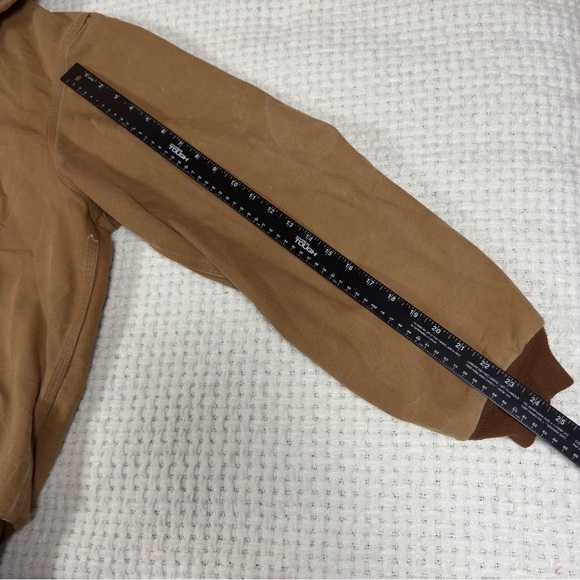 Carhartt Men’s Brown Hooded Jacket Size Large Workwear - Picture 7 of 11